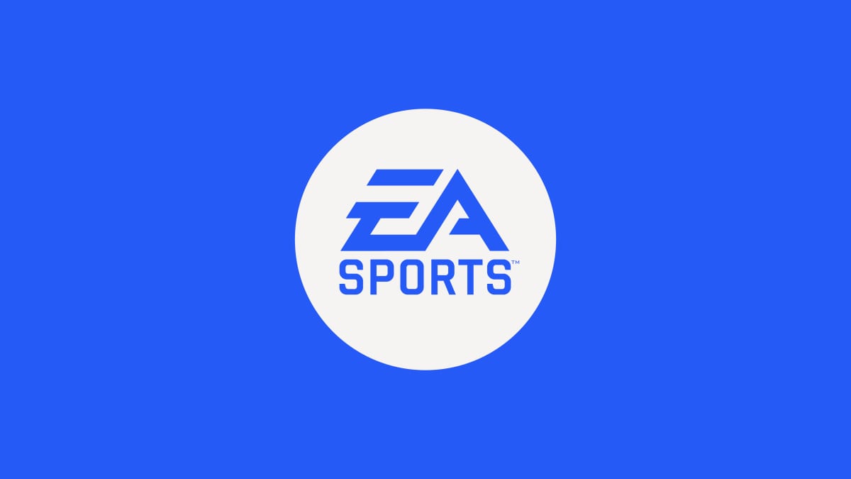 Logo da Electronic Arts (EA Sports) em fundo azul