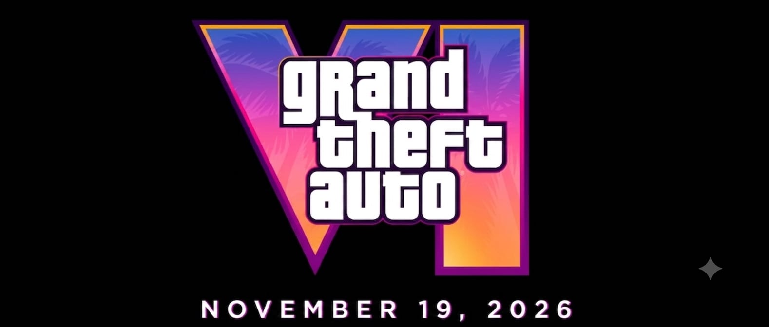 Logo oficial de Grand Theft Auto VI com a data de lançamento 19 de novembro de 2026